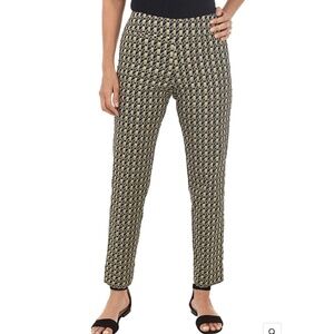 NWT Krazy Larry Gold Chains Pull-On Ankle Pant Size 16 - Fun Pants!